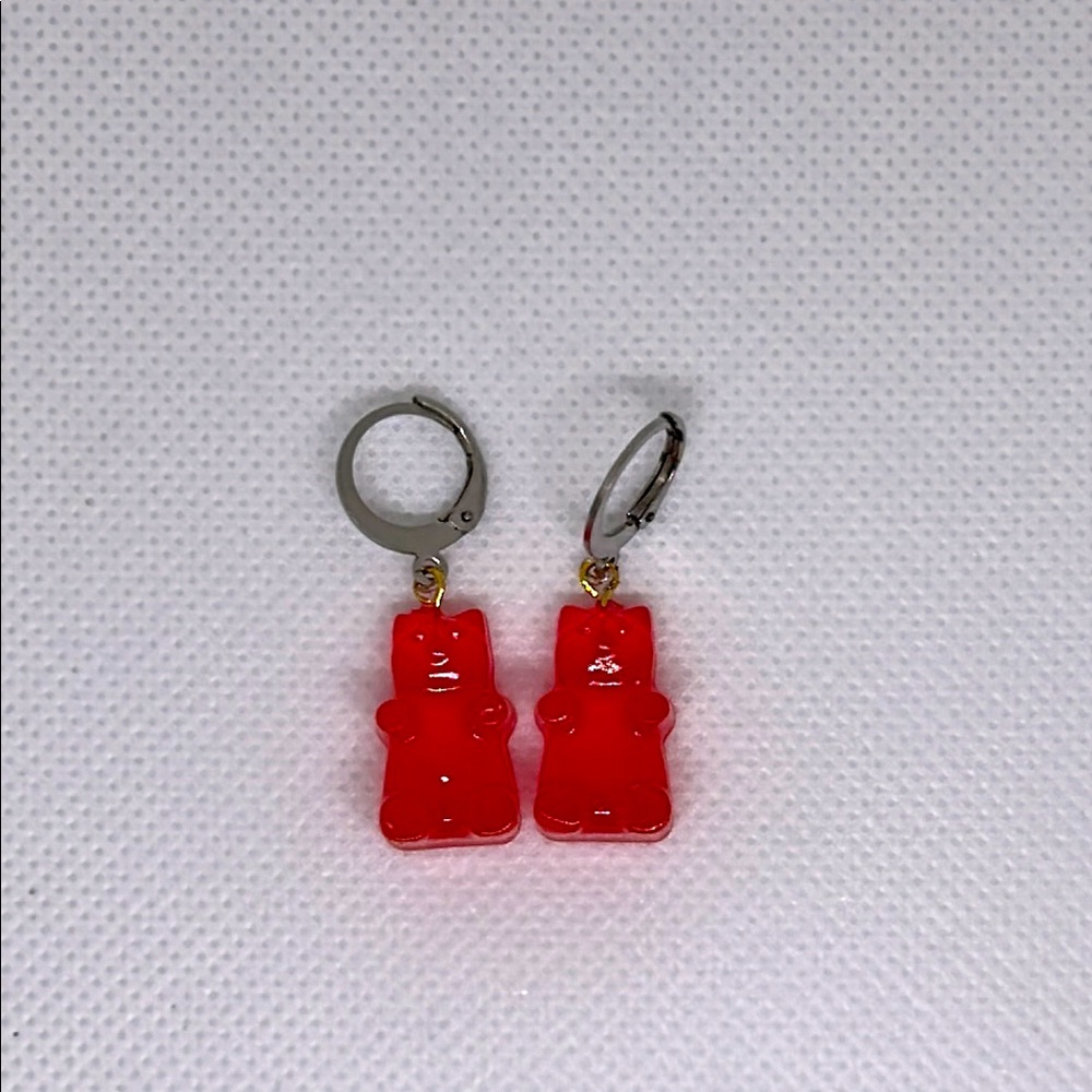 Red gummy bears earrings